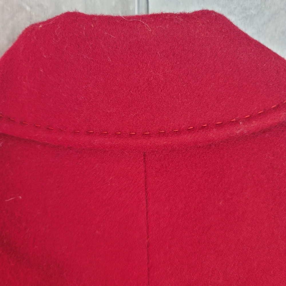 Pendleton Red Merino Wool Coat 4P - Picture 4 of 13